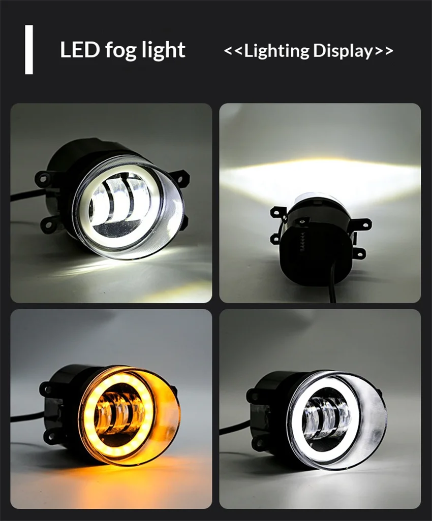 Headlight LED Projector Lens Fog Light 3.5inch DRL Foglamp Suitable for Toyota Camry 4Runner Sienna Tacoma/Lexus CT200h RX350
