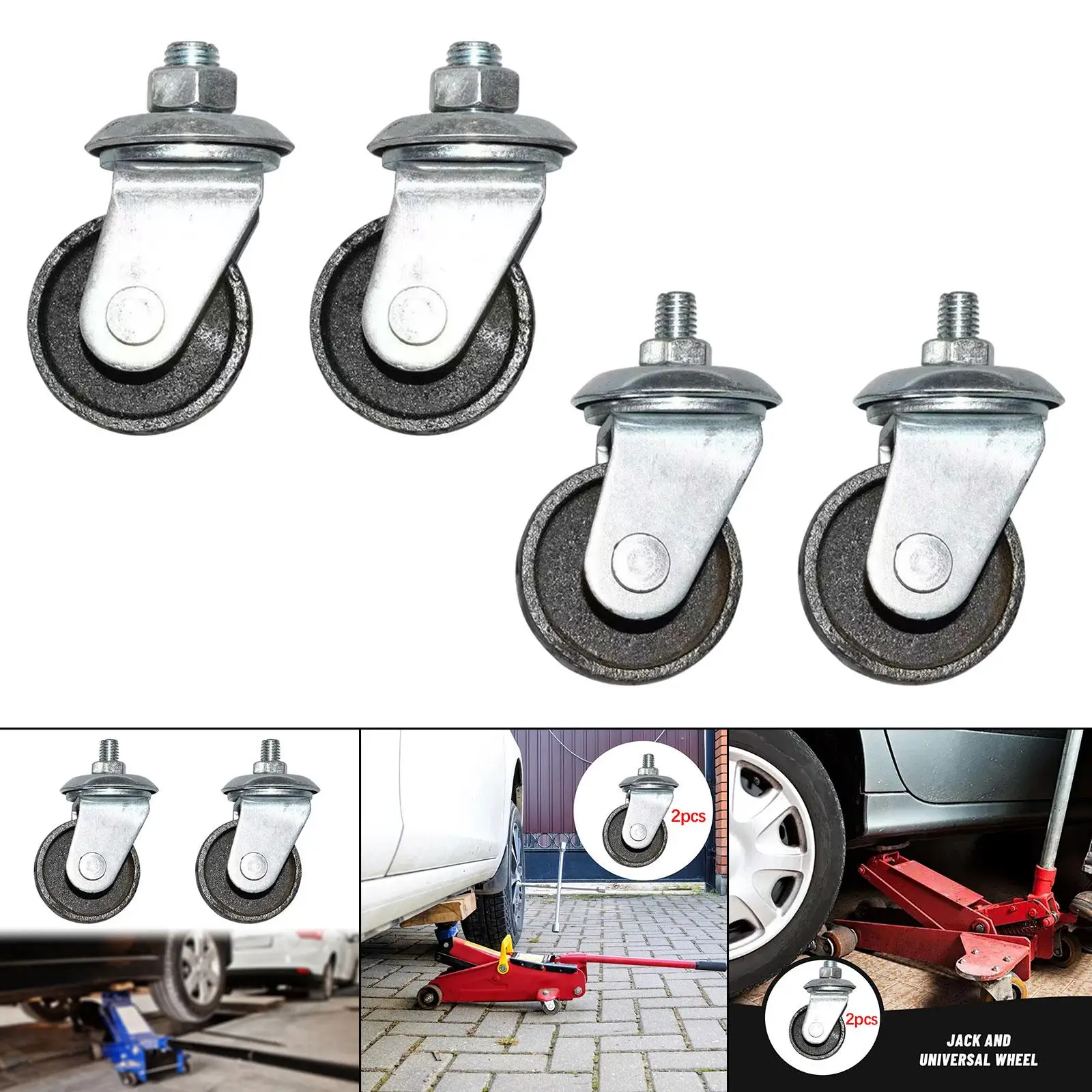 

1 пара универсальных металлических роликов для напольных домкратов для 3-тонных и 4-тонных напольных домкратов