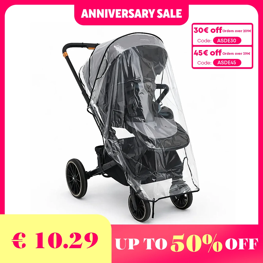 Kid Stroller Rain Cover EVA Weather Protection for Rain Wind, Snow & Dust Baby Stroller Compatible with multiple stroller models