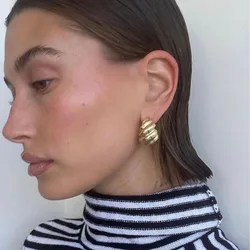 Big croissant hoop earrings for women minimalist simple elegant jewelry statement chunky jewelry designer jewelry