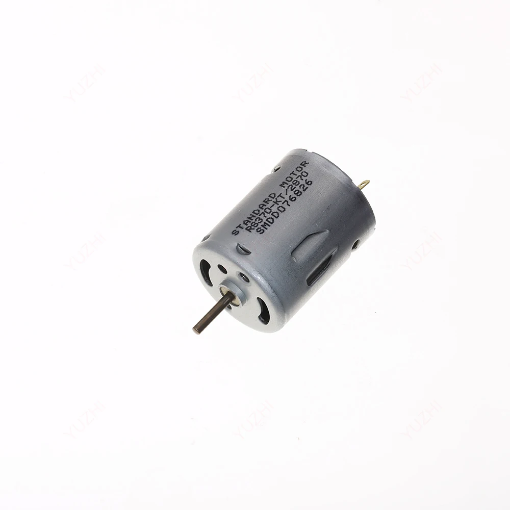 Mini 12mm Long Shaft 370 Motor DC 12V Carbon Brush High Speed Large Torque Strong Magnetic Motor with Cooling Hole