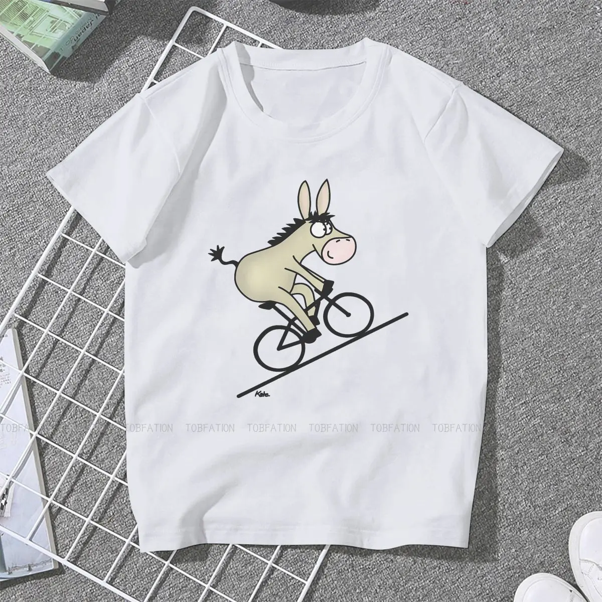 Mountaineering Motion 100% Cotton TShirts Biking Donkey Distinctive T Shirt Funny Tops