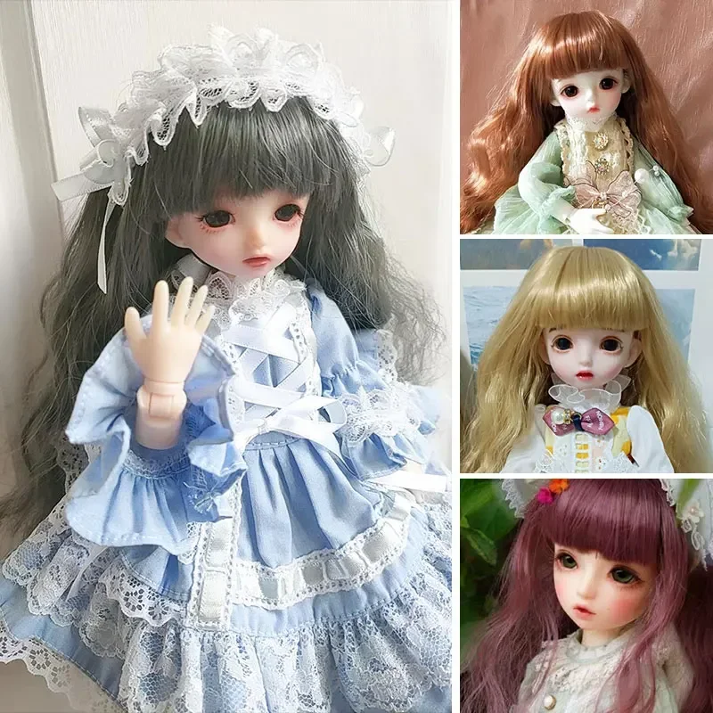 

Long curly hair 1/3 1/4 1/6 1/8 1/12 BJD SD doll wig high temperature fiber waist-length baby Princess curls hair