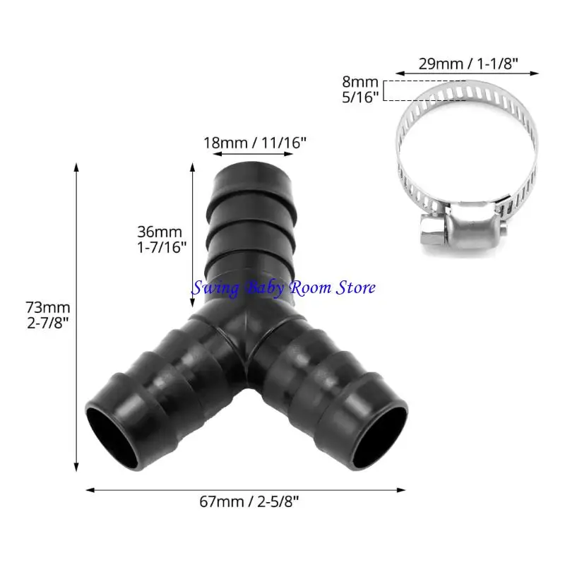 เครื่องซักผ้า k1ad อะแดปเตอร์ y ประเภทตัวแยกพลาสติกพื้นผิวที่สมบูรณ์แบบสำหรับท่อ