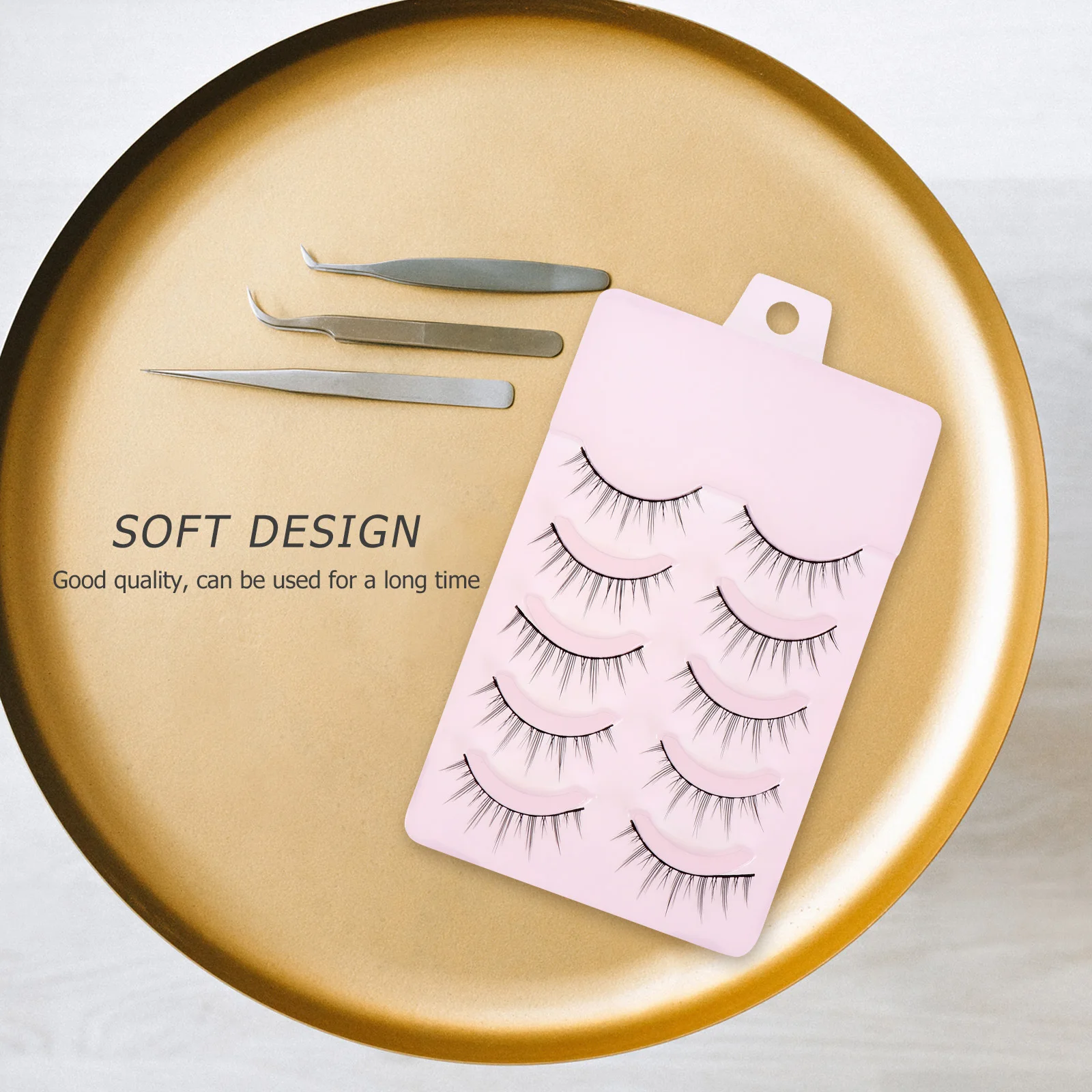5 pares de pestañas postizas naturales, pestañas de belleza fáciles de aplicar, accesorios de maquillaje, pestañas de mujer de uso profesional