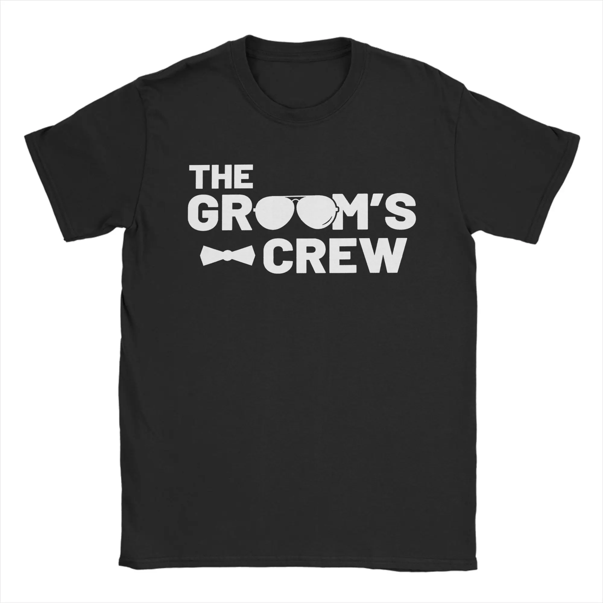 Groomsmen Groom Squat Men Bachelor Supplies Party Wedding Men T Shirts  Casual Tees Short Sleeve Crewneck T-Shirts Gift Tops