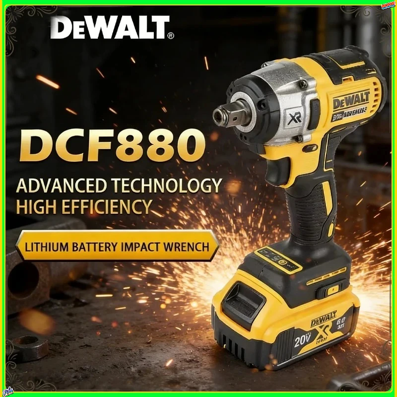 

Dewalt DCF880 3300RPM Brushless Impact Wrench High Torque Cordless Electric Wrench Tire Repair Tool Rechargeable Power Tools