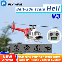 1/16 FLYWING RC Helicopter Bell 206 v3 H1 Flight Controller Altitude Hold RTF Fly wing bell 206 helicopter V3 6CH GPS Aircraft