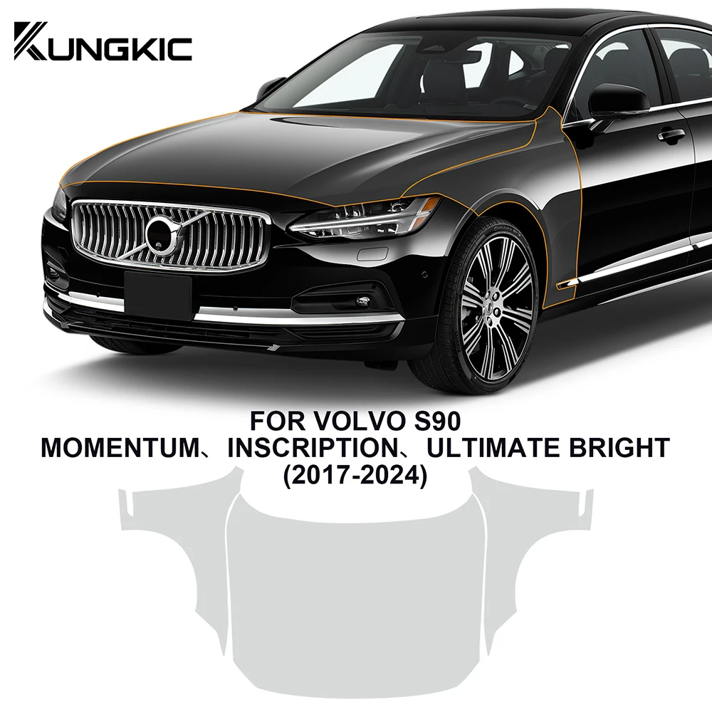 

Защитная пленка для краски для Volvo S90 2017 2018 2019 2024, автомобильный комплект Precut, прозрачный бюстгальтер, PPF ТПУ, мил, наклейка