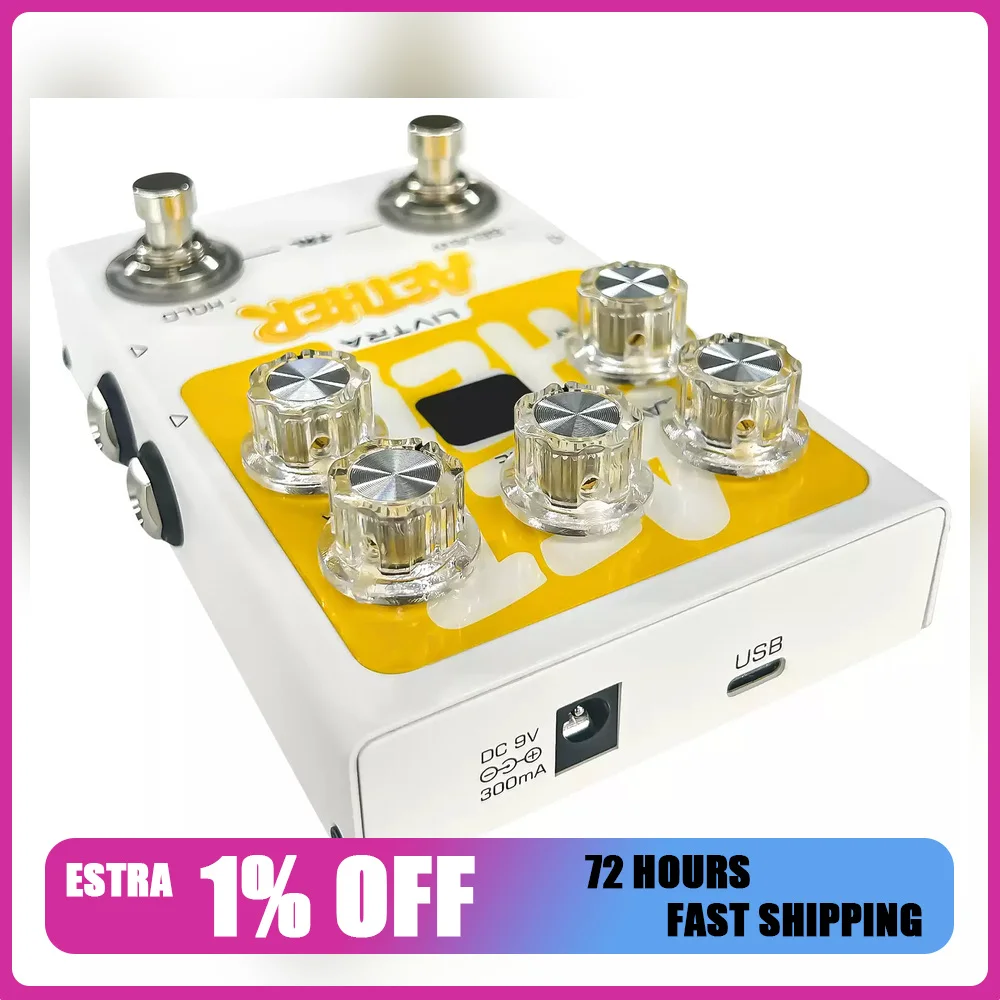 LIVTRA AETHER Stereo Reverb Guitar Effects Pedal 9 Algorithms Infinite Hold USB C Audio Interface For Gifts