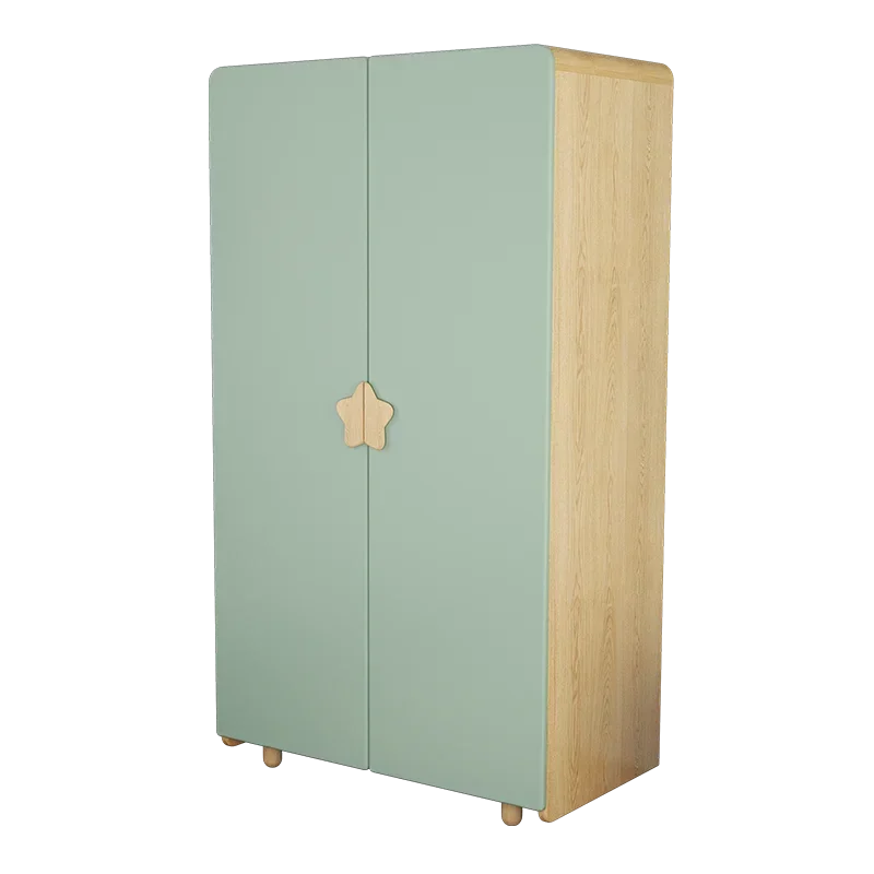 Durable Wardrobe Solid Wood Creative Locker Single Door Little Closet Baby Cabinet