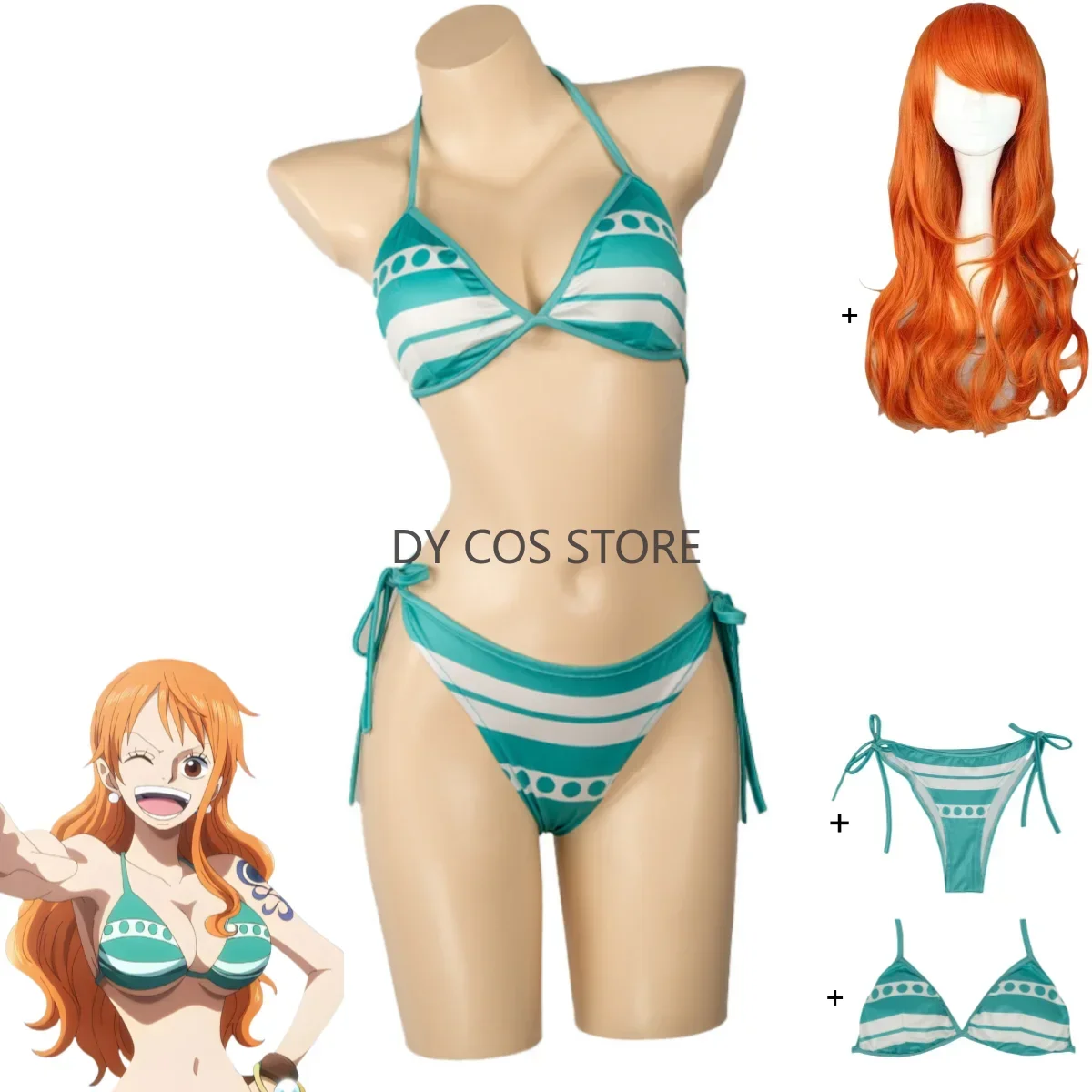 

Аниме Нами Косплей Костюм Двухлетнее Бикини Сплит Подтяжки Нижнее Белье Трусики Купальник Женский Сексуальный Милый Вечерние Бикини