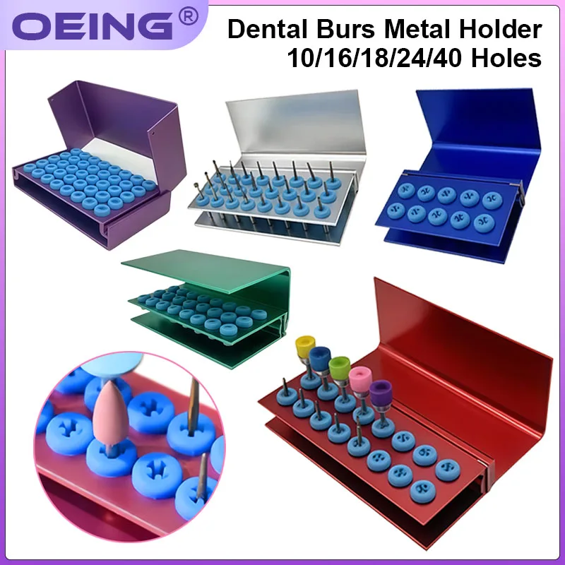 Support de cartouche de perceuse dentaire à ouverture libre, support de plateau de stérilisation en silicone, support de perceuse pour chariot d'instruments dentaires, matériel dentaire