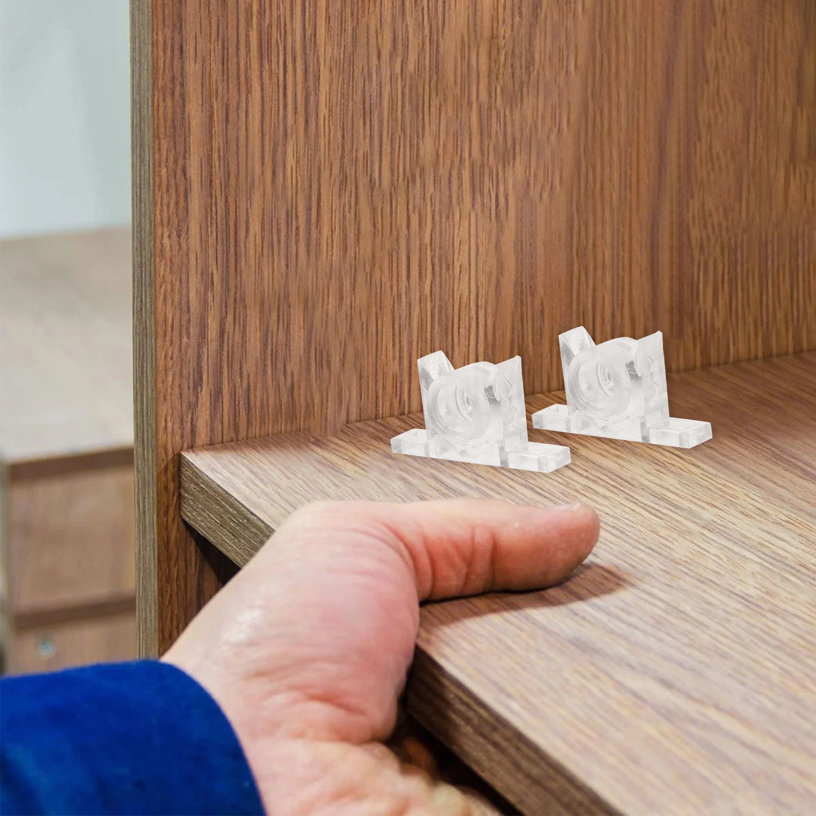 

10Sets Cabinet Door Clips False Front Clamps for Kitchen Bedroom Closet Repair Replacement Tight Connection Easy Install