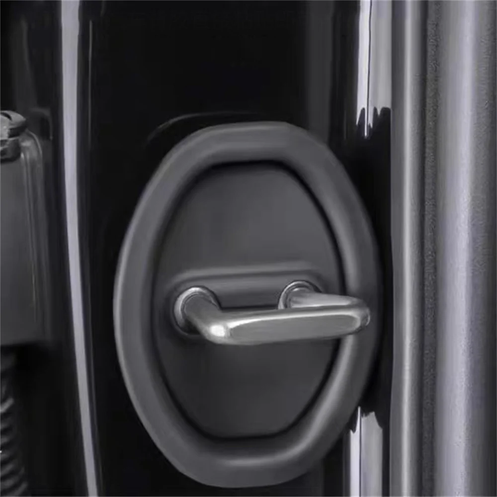 4PCS Door Lock Rubber Sleeve Protective Pad Door Shock Absorption Buffer Anti-collision Paste Soft Rubber Sleeve Protective Pad