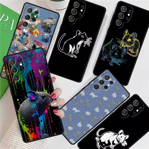 Mouse Rat For Samsung Galaxy S24 Ultra S21 S22 S8 S9 S10E Note 10 20 Plus FE S23 Phone case Cover Coque