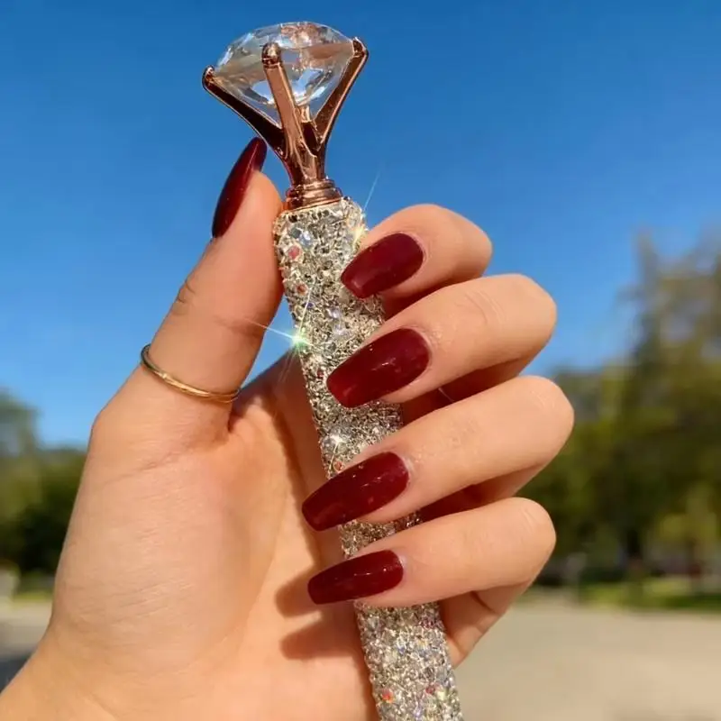 Strass-Kugelschreiber, drehbarer Metall-Kristall-Bling-Schreibstift für Studenten, Büro, Hochzeit, Party, Geschäftspräsentation – Detail 8