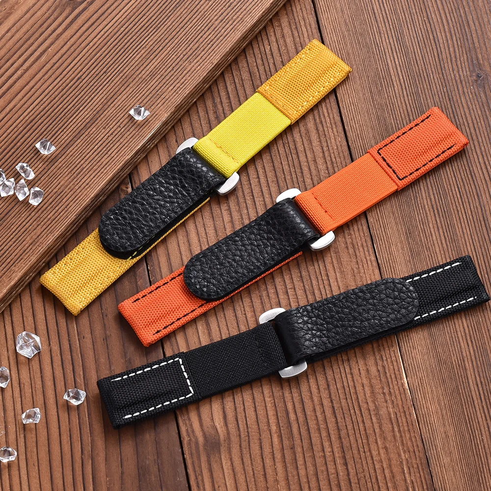 Nylon Strap 20mm Hook and Loop Fastener Watch Band Military Nylon Wristbelt Leather Bracelet for Omega Seiko Tudor MenWomen Belt view 5