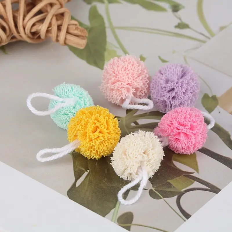 3Pcs Dollhouse Miniature Bath Ball Bathroom Toiletries Bath Sponge Modle Toys Furniture DIY Doll House Decor Accessories