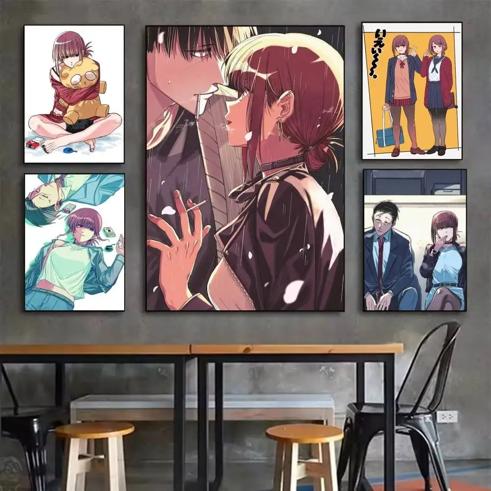 

Manga Smoking Behind the Supermarket with You Poster Waterproof HD Art Wall Decal Self-Adhesive Print