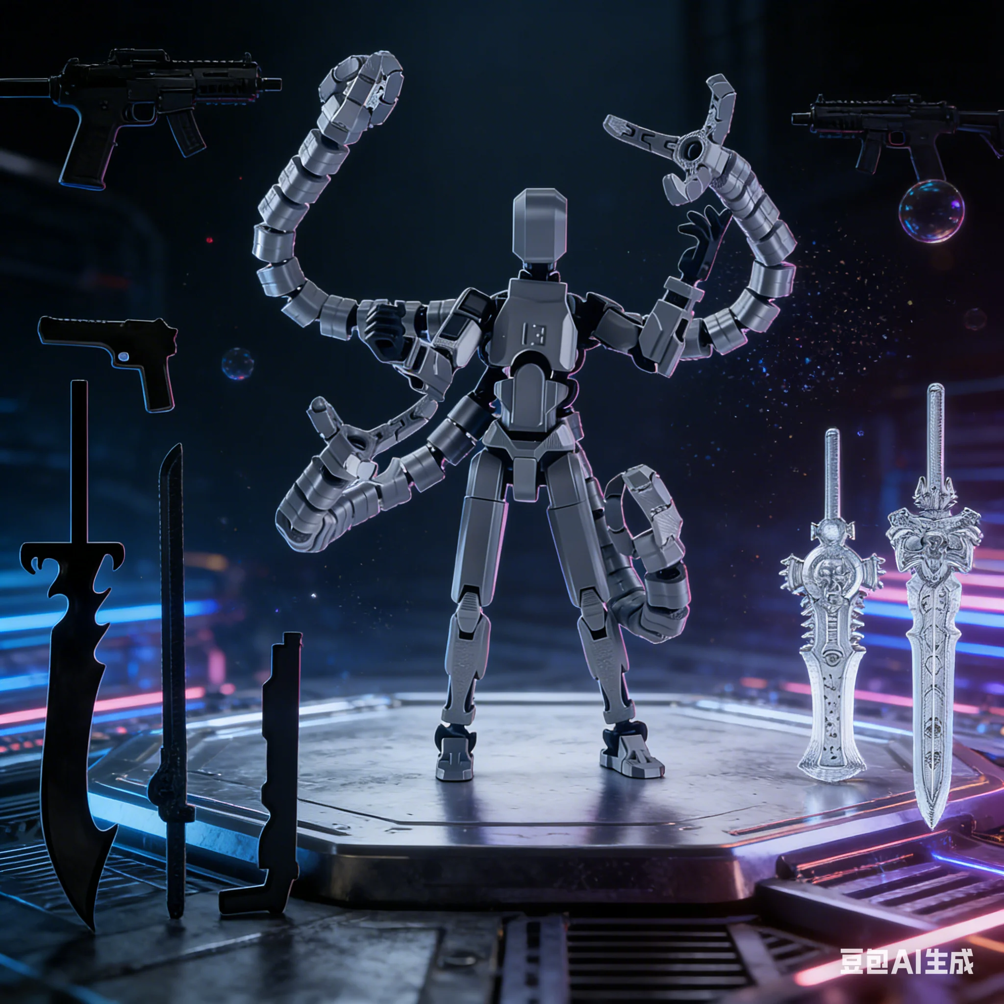 

Assembly Titan Senshi 13 Action Figure Completed 3D Printed T13 Multi-Jointed Movable Robot Weapoon COS Lucky13 Plastic Dolls