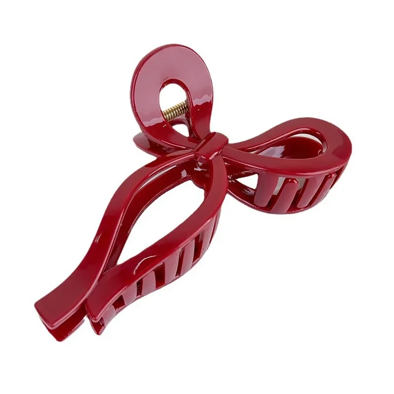 Red Series Bright Light Geometry Hair Claw for Women Girls Elegant Hairpins Shark Clips Crab Barrettes Fashion Hair Accessories