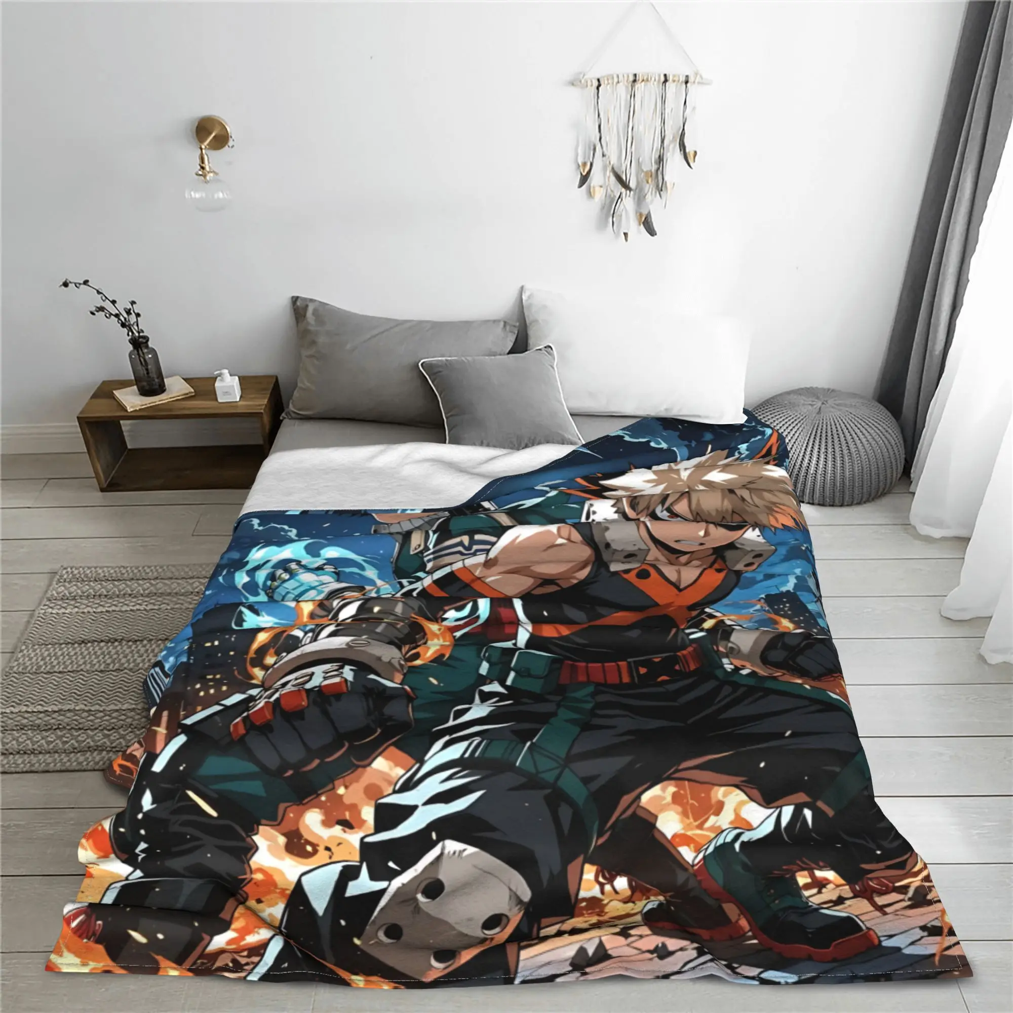 1PC Home Izuku Midoriya  Blanket Throw Super Cosy Plush Living Room Sofa