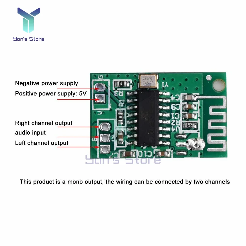 1/5Pcs 5V 3W Bluetooth 5.0 Audio Receiver Module Mono Digital Audio Power Amplifier Board Amp Module Bluetooth Receiving Board