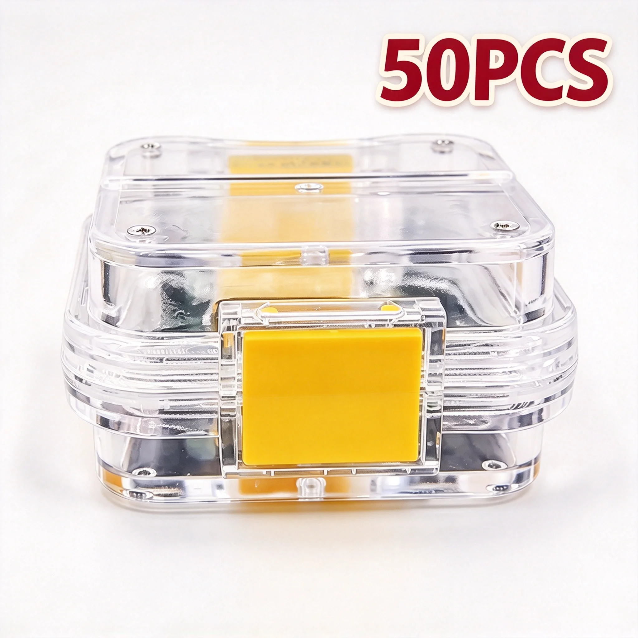 50PCS Denture Storage Box Plastic Tooth Box with Film Dental Implant Membrane Box dentist Lab Supply