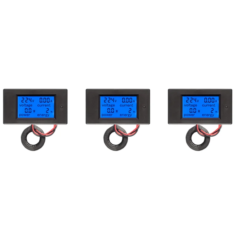 ABMR-3X التيار المتناوب 80-260 فولت 100A PZEM-061 شاشة الكريستال السائل الرقمية الجهد الحالي الطاقة مقياس التيار الكهربائي الفولتميتر