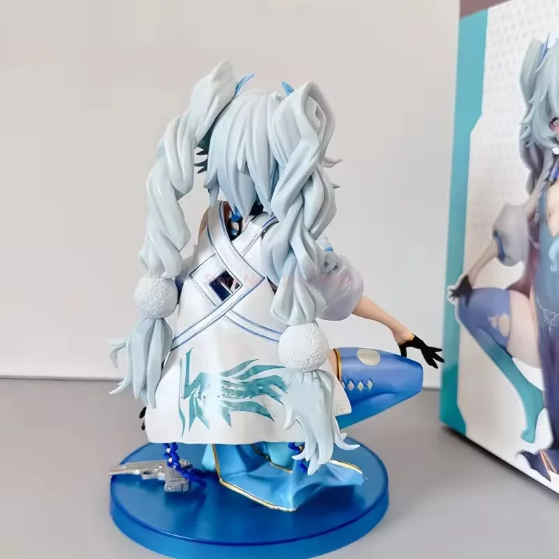 สาวใหม่ Frontline Cuique Mei Squatting ท่าทางตัวเลขการกระทําหางม้าคู่สาวสวยอะนิเมะรุ่นแชสซีเครื่องประดับของขวัญ