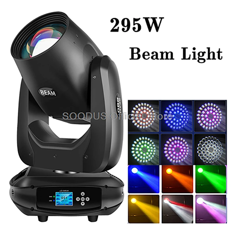 

295W DJ Lights Zoom Moving Head LED Beam Light DMX512 Control with LCD Display For Stage Dj Show Bar Concert KTV Show Lighting