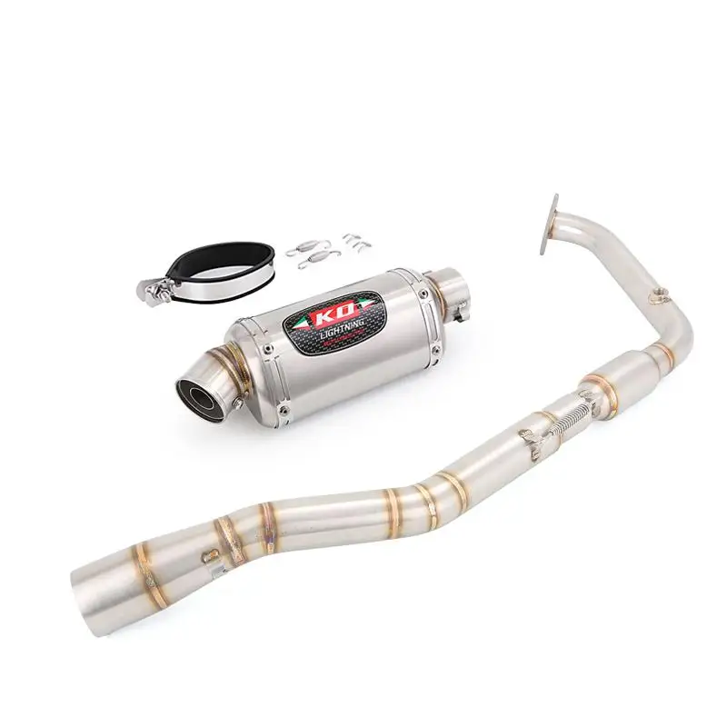 Motorcycle Exhaust System Front Link Pipe With Catalyst In Muffler With DB Killer Slip On For Yamaha YZF R15 V4 MT15 2020-2023