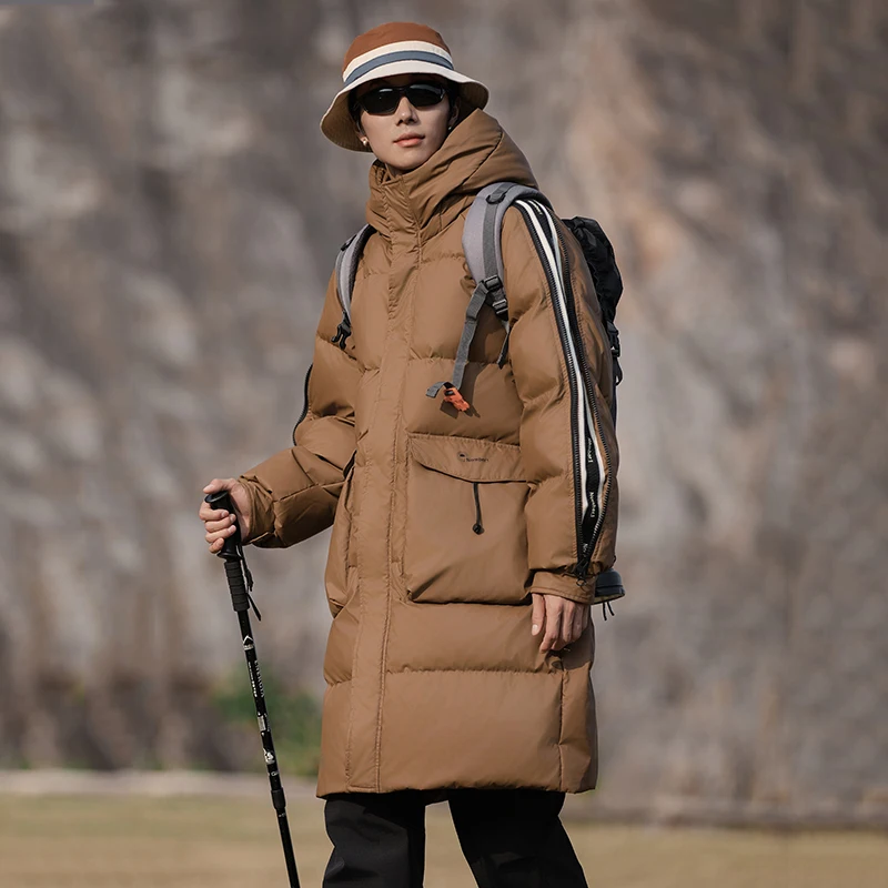 2025 New Down Jacket Classic Hood Outdoor Mountaineering Anti-Cold Parka Casual Daily Style Lightweight Autumn Winter Coat