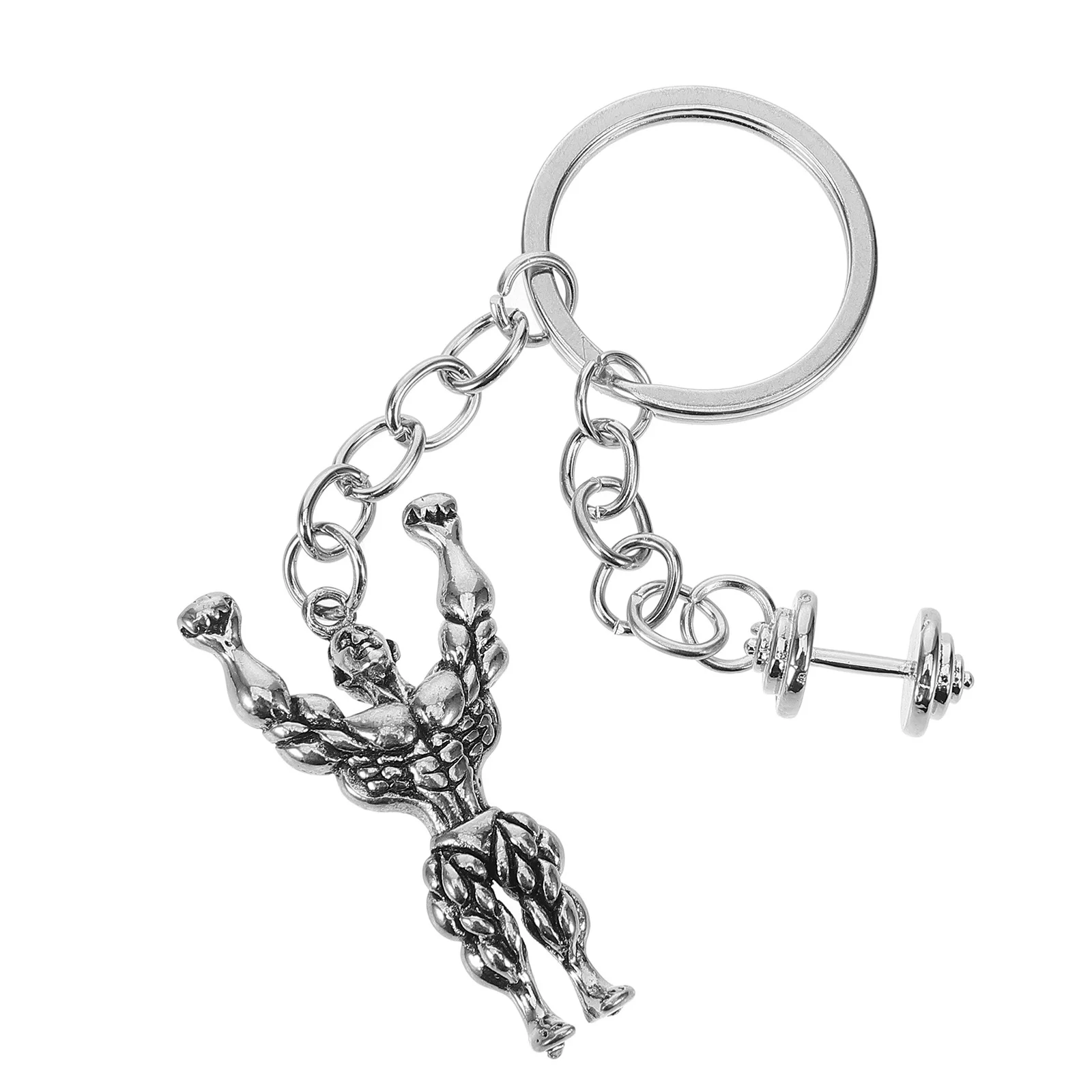 

Dumbbell Keychain Alloy Sport Pendant Decorative Fitness Charm Key Ring Backpack Accessory Perfect Gift for Exercise Fans