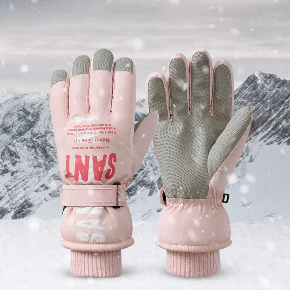 Moda à prova de vento feminino luvas de esqui à prova dwaterproof água quente inverno ciclismo luvas de esqui dedo cheio tela sensível ao toque snowboard luvas masculino