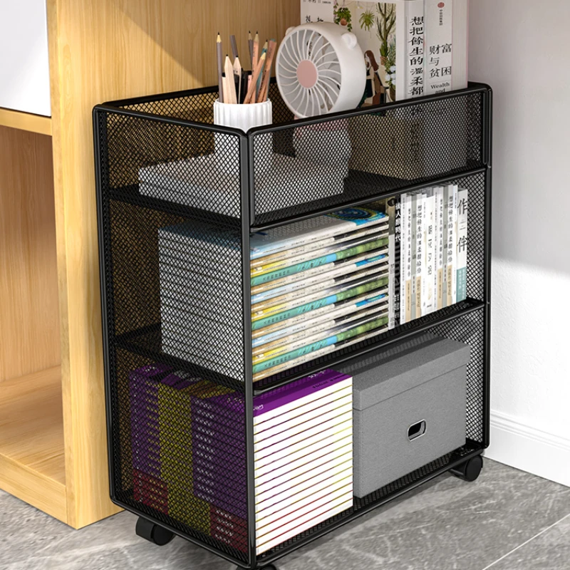 Desk locker wheeled bookcase office desk low cabinet desk landing bookcase mobile storage cart