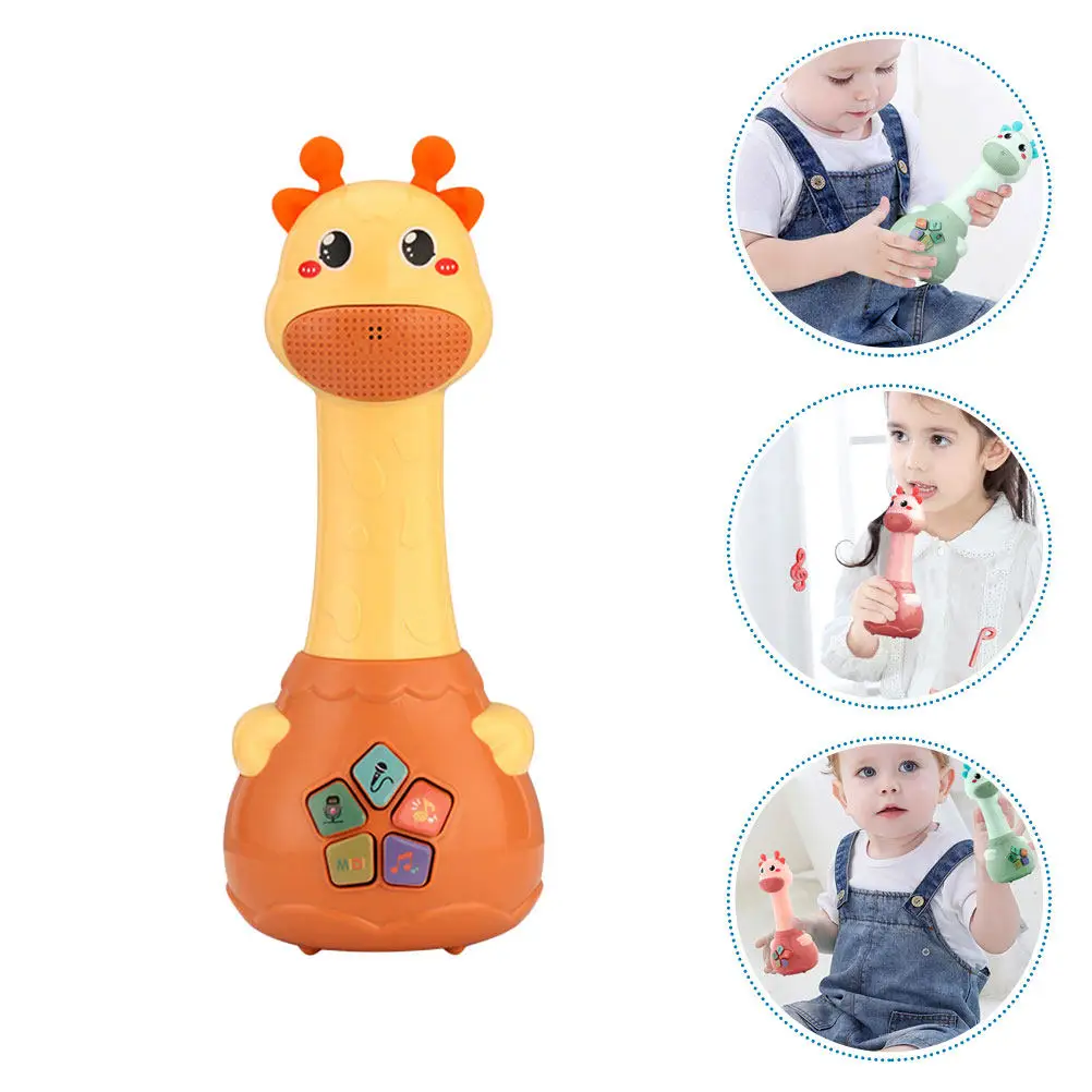 

Детский микрофон для пения, микрофон для записи голоса малыша, музыкальный, красочный, с мультяшным дизайном, легкий, развивающая игрушка для раннего развития