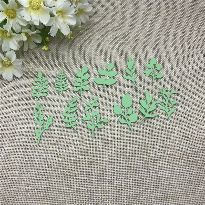 12-piece leaf Cards Dies Metal Cutting Dies Stencils For DIY Scrapbooking Decorative Embossing Handcraft Template