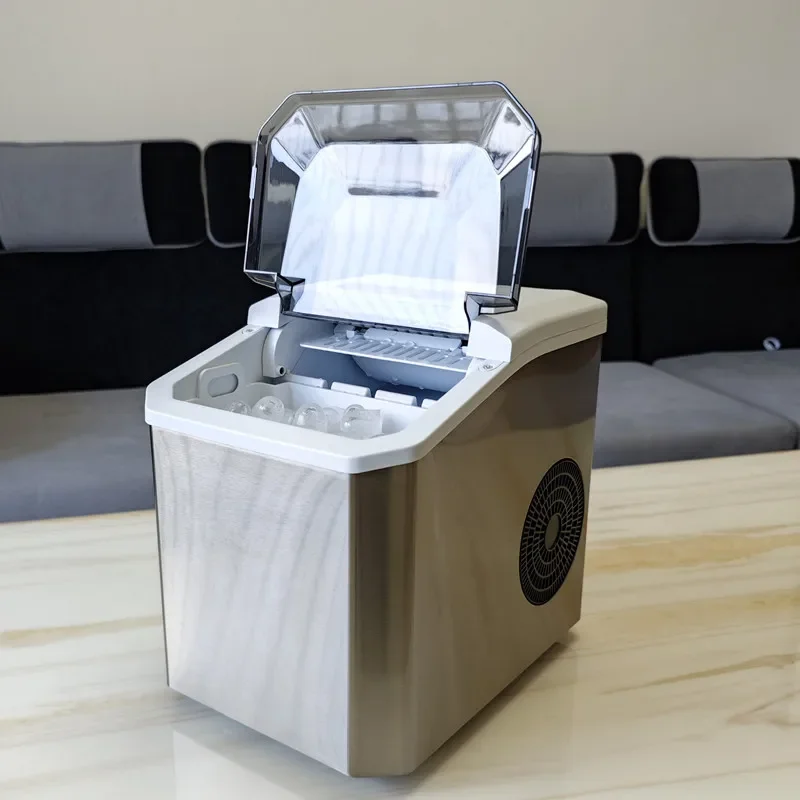 

9 cubic 2 size compact countertop ice machine with basket spoon self-cleaning function mud machine