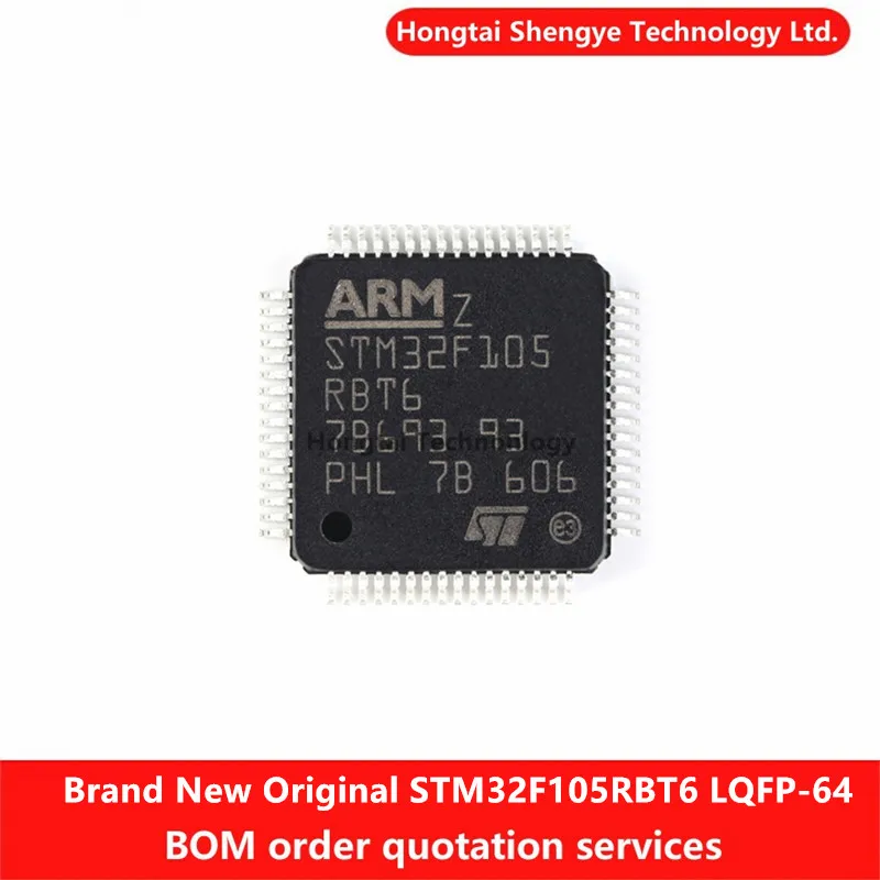 New Original STM32F105RBT6 LQFP-64 ARM Cortex-M3 32-bit Microcontroller MCU