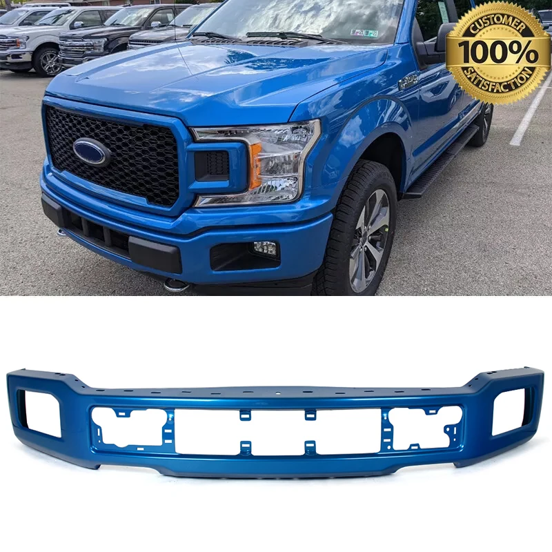 

Front Bumper with Fog Lights Hole Crash - Proof Bumper Cover Front Surround Body Kit Fit For 2018-2020 Ford F150 Velocity Blue