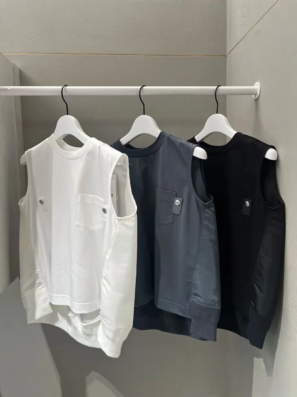 

Slimming Effect Vest Svel round Ne Women's Color Top Trendy Commute Sle Polyester Cotton Blend Spring 2025