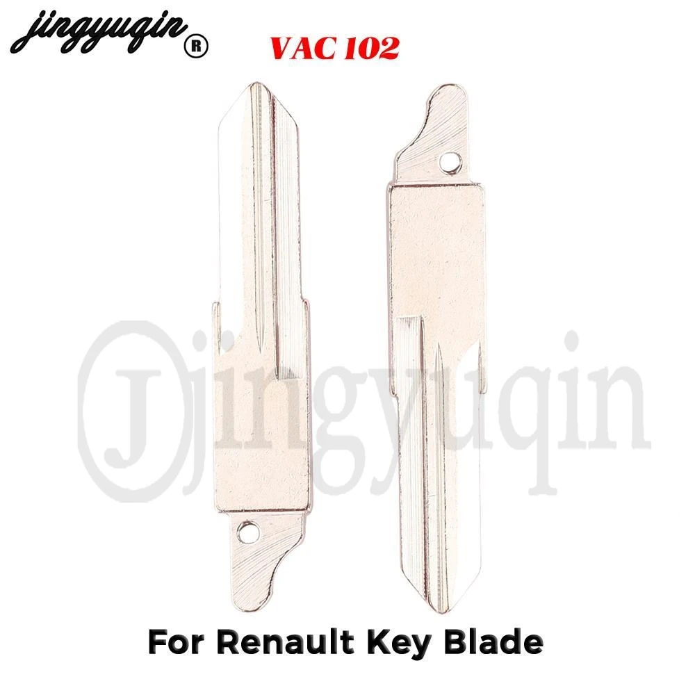 jingyuqin 10pcs Original Remote controlled car keyblade VAC102 Foldable blank suitable-Renault Megan Dacia Cleo dust collector