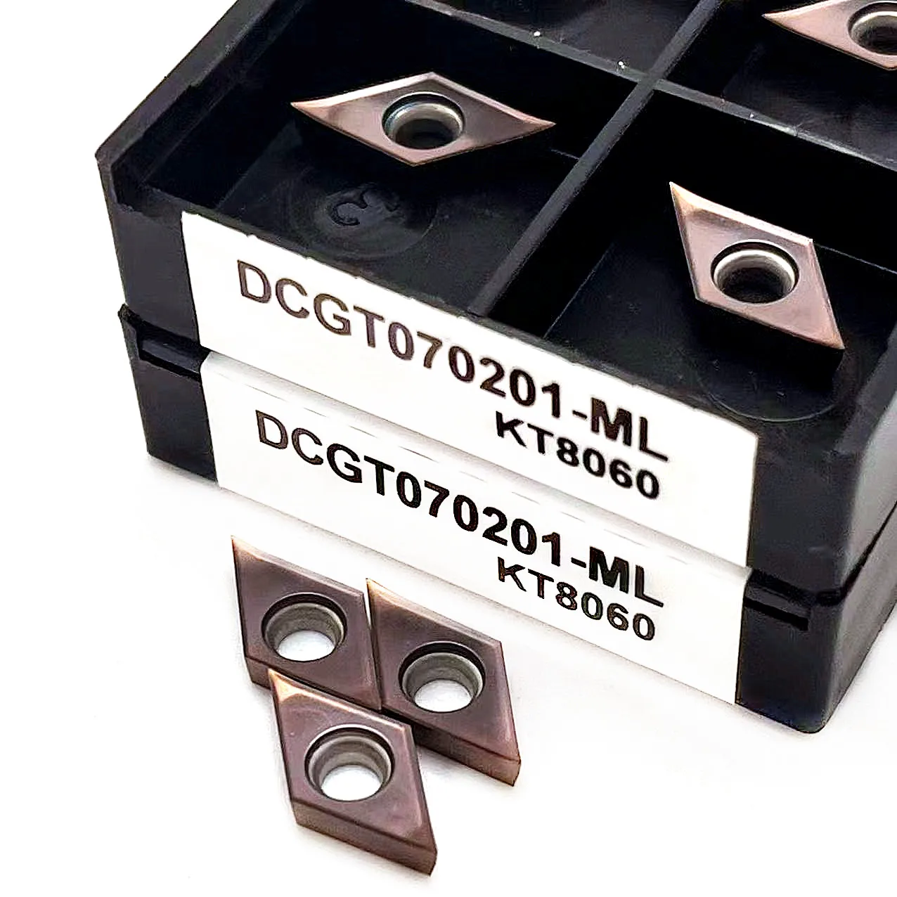DCGT070202-ML KT8060 Sisipan Balik Aluminium Asli Pemotong Bubut CNC Alat Pengolahan Aluminium untuk Pemegang Alat Putar SDJCR