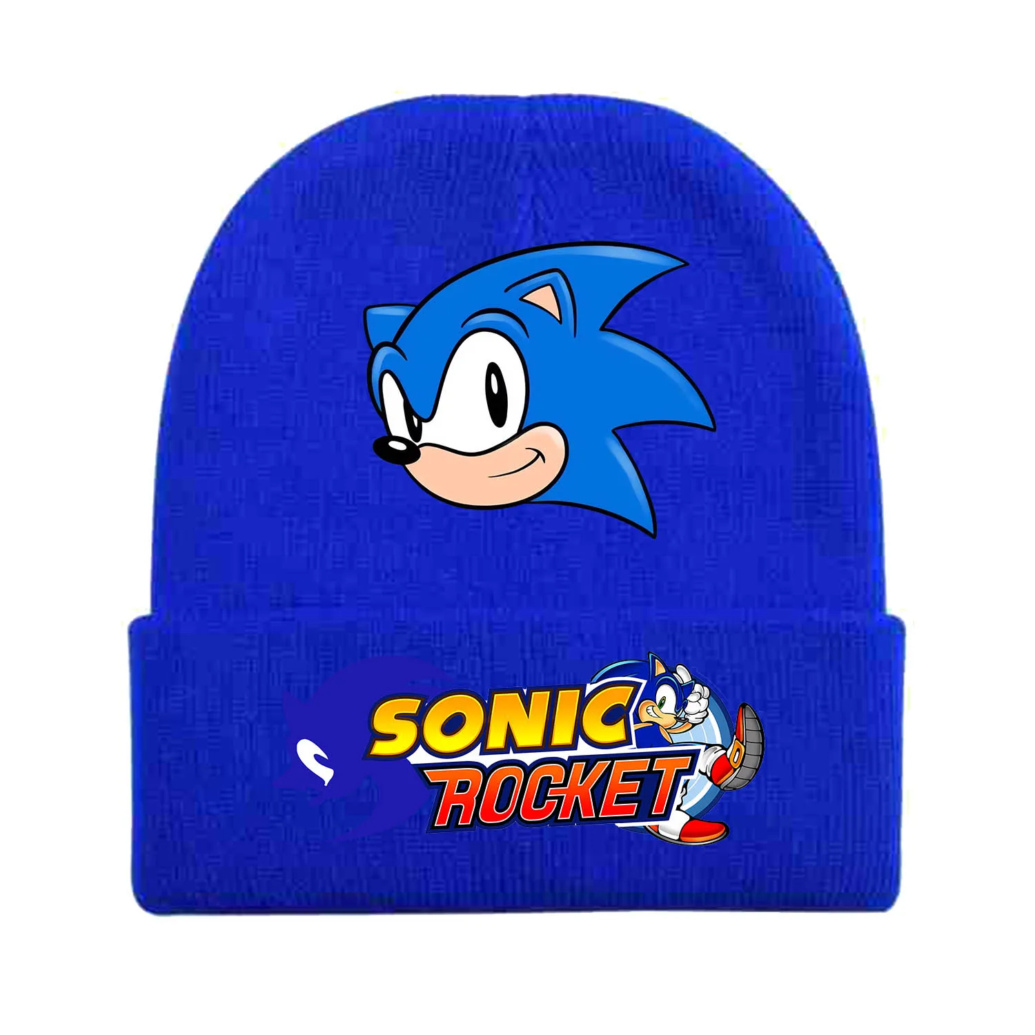 Sonic New Knitted Hat for Children Cute Cartoon Anime Beanies Cap Winter Kids Street Hats Outdoor Warm Knitted Cap Birthday Gift