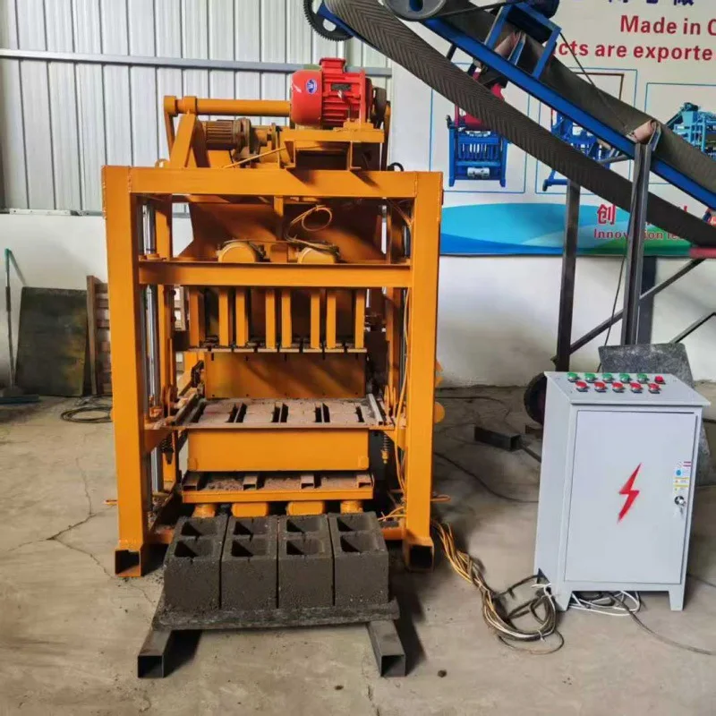 

(Sea shipping customization)Export semi-automatic 4-26 type no-burn cement brick making machine, small-sized pavement brick and