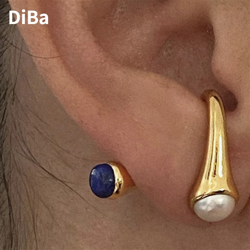 Modern Jewelry European and American Design Personality Stud Earrings For Women Girl Party Gifts Back And Front Ear Accessories