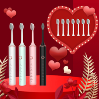 Valentine's Day gift Sonic Electric Toothbrush 18 Modes USB Charger Tooth Brushes Replacement Timer  8 Brush Heads