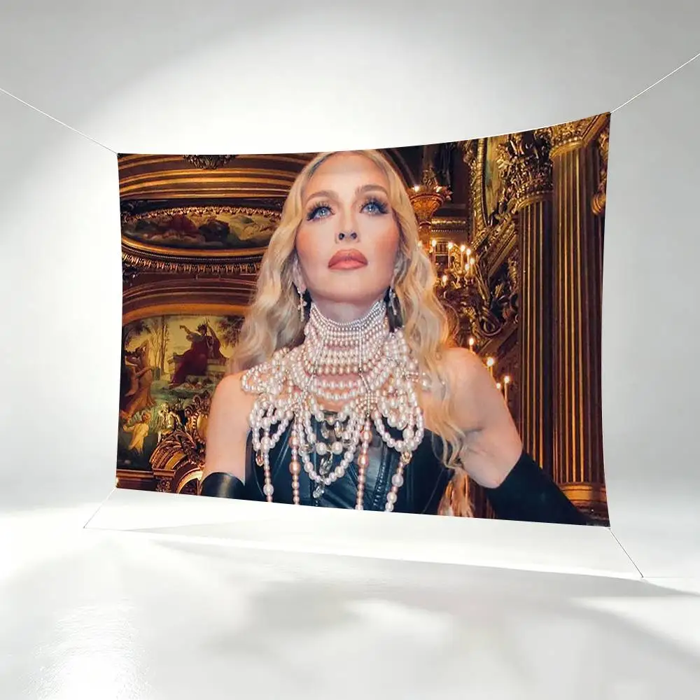 Queen of Pop M-Madonna CONFESSIONS II  Flags Wall Hanging Background Art Banner for Bedroom Home Outdoor Decor